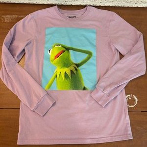 Disney The Muppets Kermit purple long sleeve size small